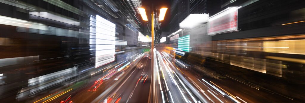 abstract city lights, ai generated, washington ai infrastructure